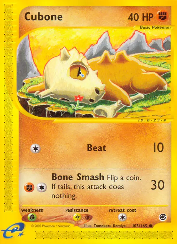 Cubone Common rarity Expedition Base Set Pokémon card price — $253.31