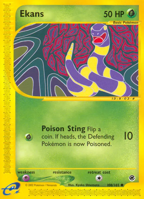 Ekans Common rarity Expedition Base Set Pokémon card price — $42.73