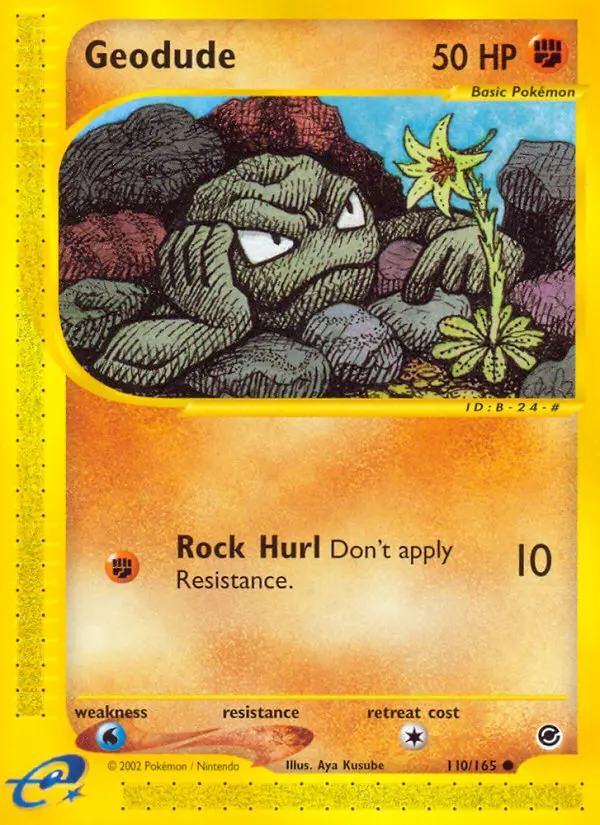 Geodude Common rarity Expedition Base Set Pokémon card price — $13.29