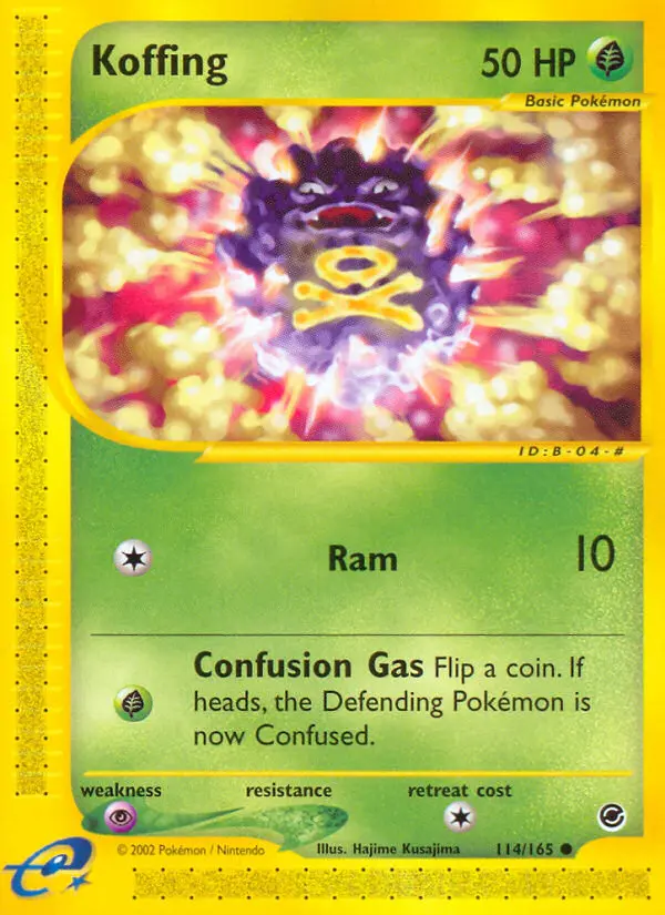 Koffing Common rarity Expedition Base Set Pokémon card price — $25.44