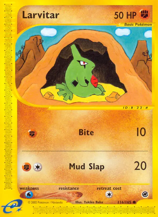 Larvitar Common rarity Expedition Base Set Pokémon card price — $24.66