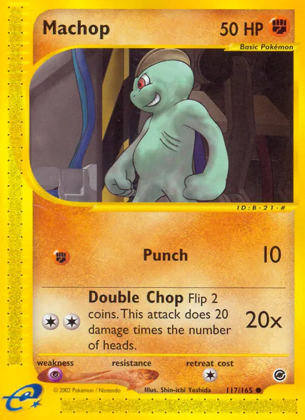 Machop Common rarity Expedition Base Set Pokémon card price — $16.49