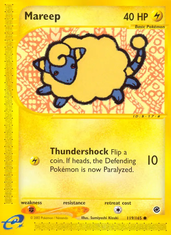 Mareep Common rarity Expedition Base Set Pokémon card price — $43.64