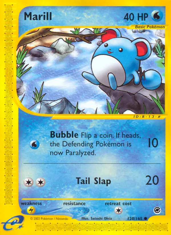 Marill Common rarity Expedition Base Set Pokémon card price — $30.09