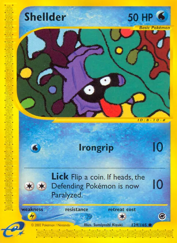 Shellder Common rarity Expedition Base Set Pokémon card price — $27.36