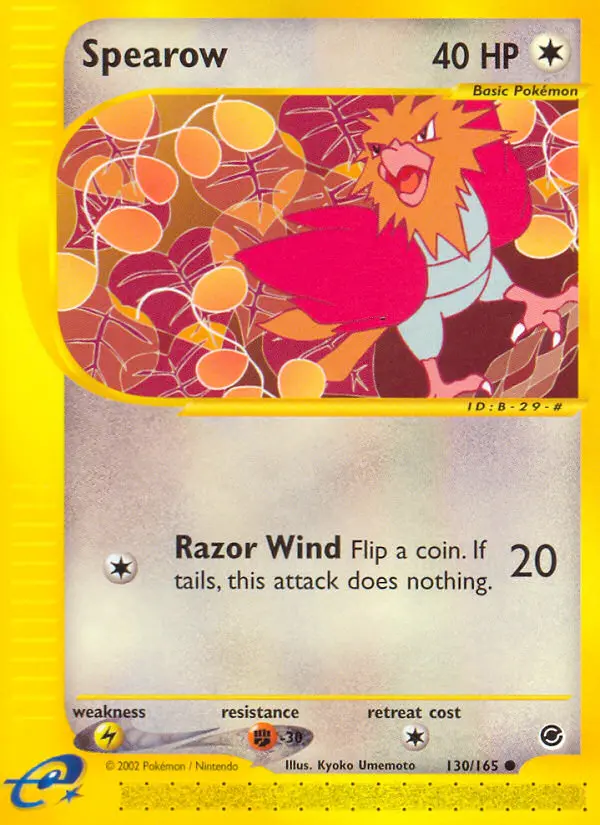 Spearow Common rarity Expedition Base Set Pokémon card price — $9.99