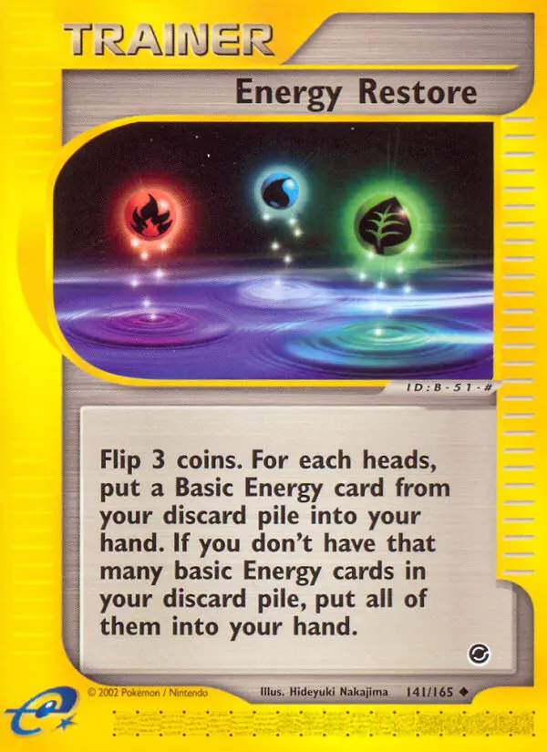 Energy Restore Uncommon rarity Expedition Base Set Pokémon card price — $8.02