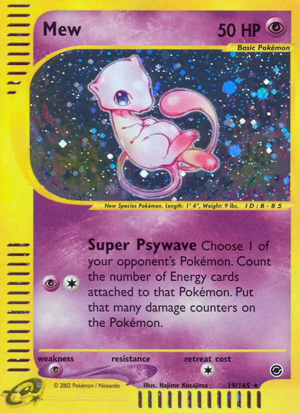 Mew Rare rarity Expedition Base Set Pokémon card price — $411.66