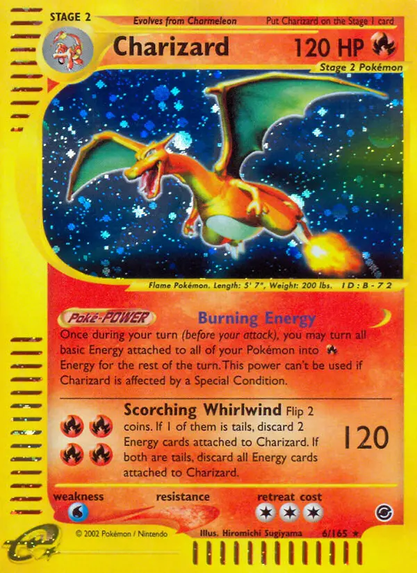 Charizard Rare rarity Expedition Base Set Pokémon card price — $550.00