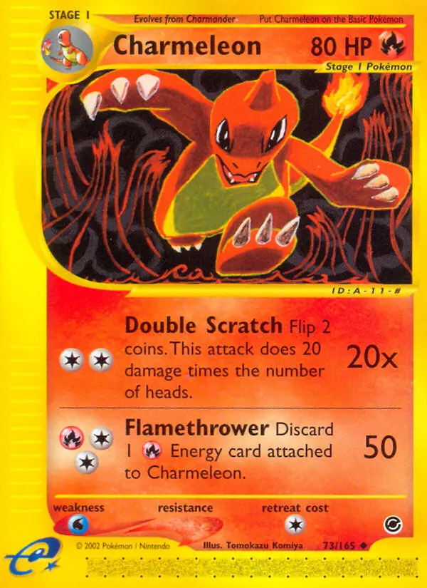 Charmeleon Uncommon rarity Expedition Base Set Pokémon card price — $139.99