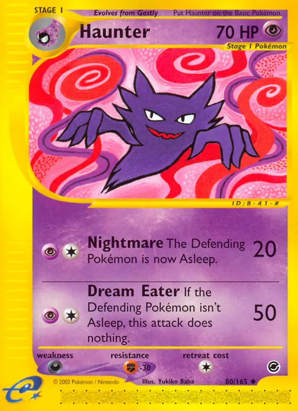 Haunter Uncommon rarity Expedition Base Set Pokémon card price — $91.30