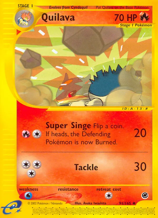 Quilava Uncommon rarity Expedition Base Set Pokémon card price — $58.33