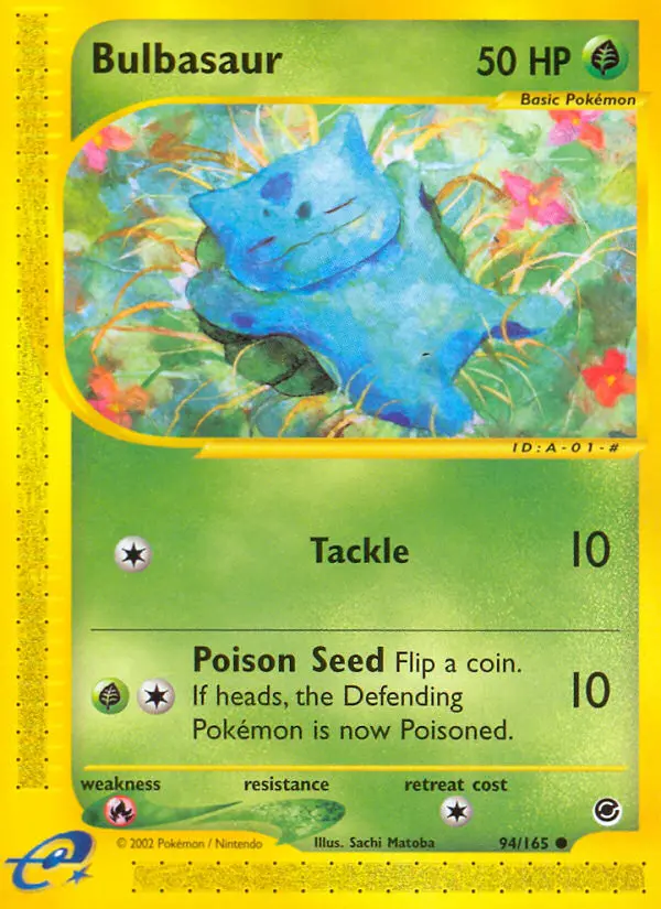 Bulbasaur Common rarity Expedition Base Set Pokémon card price — $124.73