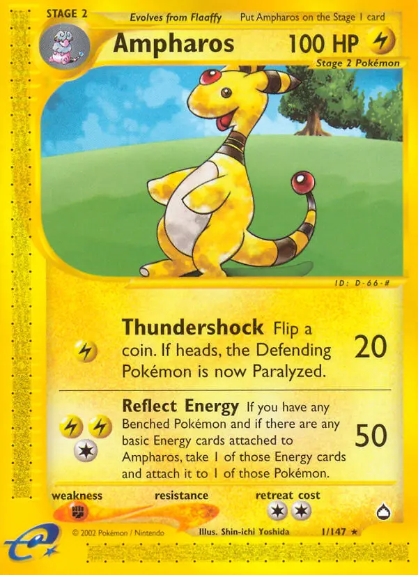 Ampharos Rare rarity Aquapolis Pokémon card price — $95.00