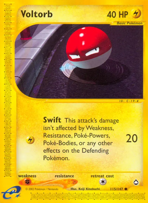 Voltorb Common rarity Aquapolis Pokémon card price — $44.45
