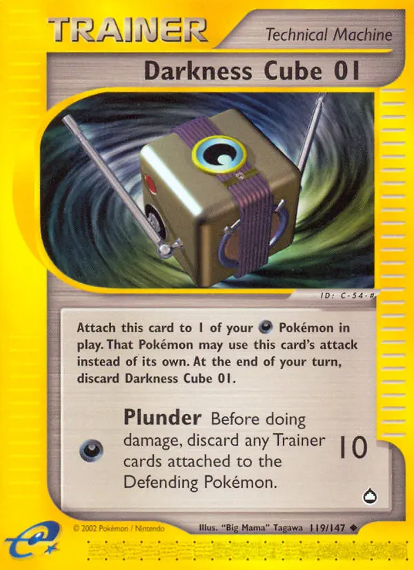 Darkness Cube 01 Uncommon rarity Aquapolis Pokémon card price — $5.31
