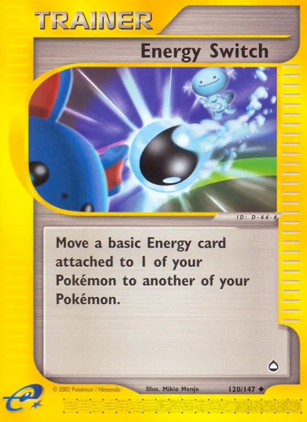 Energy Switch Uncommon rarity Aquapolis Pokémon card price — $90.53