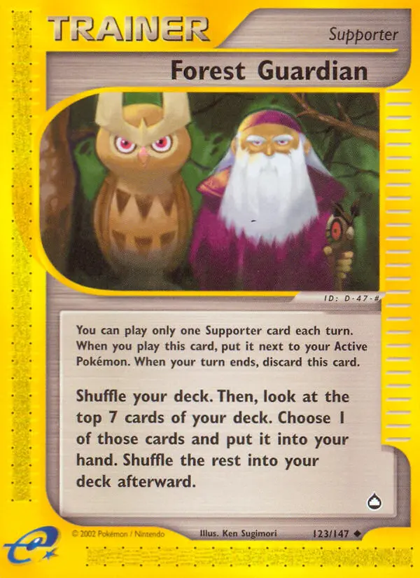 Forest Guardian Uncommon rarity Aquapolis Pokémon card price — $28.99