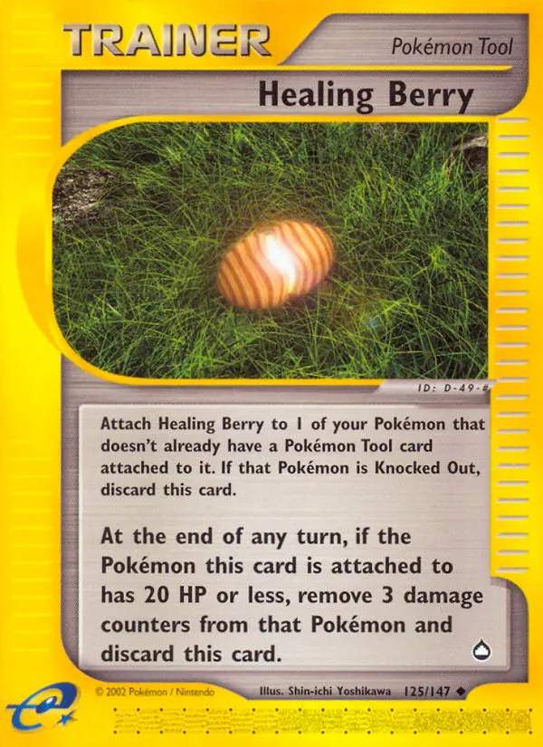 Healing Berry Uncommon rarity Aquapolis Pokémon card price — $8.23
