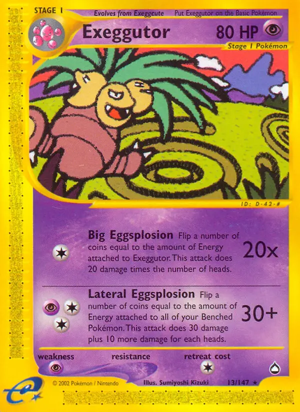 Exeggutor Rare rarity Aquapolis Pokémon card price — $47.99