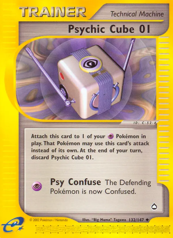 Psychic Cube 01 Uncommon rarity Aquapolis Pokémon card price — $5.13