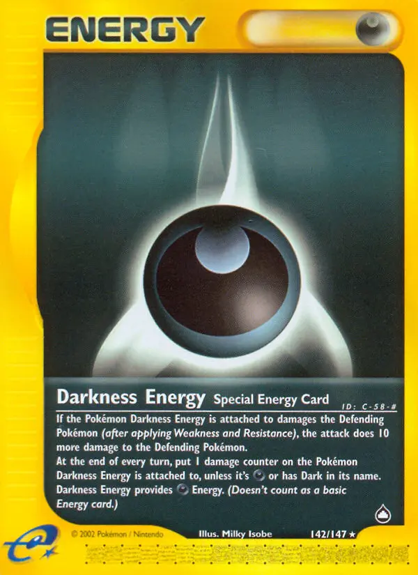 Darkness Energy Rare rarity Aquapolis Pokémon card price — $10.83