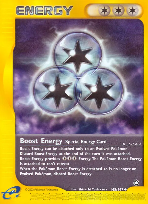 Boost Energy Uncommon rarity Aquapolis Pokémon card price — $12.03
