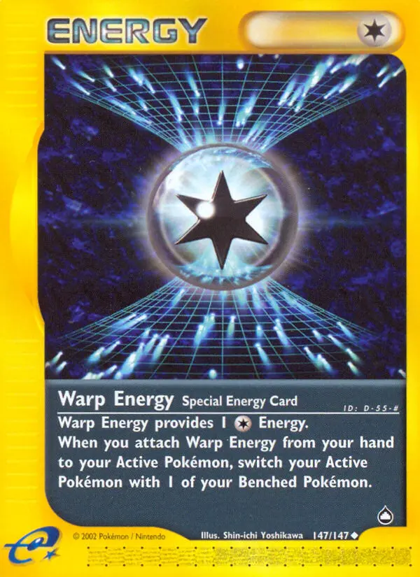 Warp Energy Uncommon rarity Aquapolis Pokémon card price — $23.14