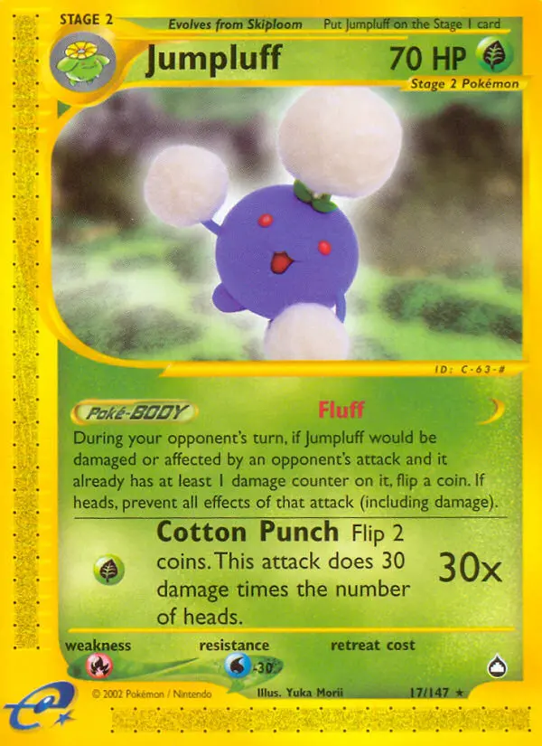 Jumpluff Rare rarity Aquapolis Pokémon card price — $30.00