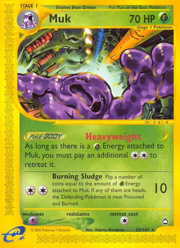 Muk Rare rarity Aquapolis Pokémon card price — $38.30