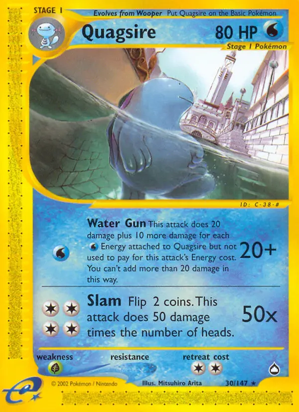 Quagsire Rare rarity Aquapolis Pokémon card price — $86.40