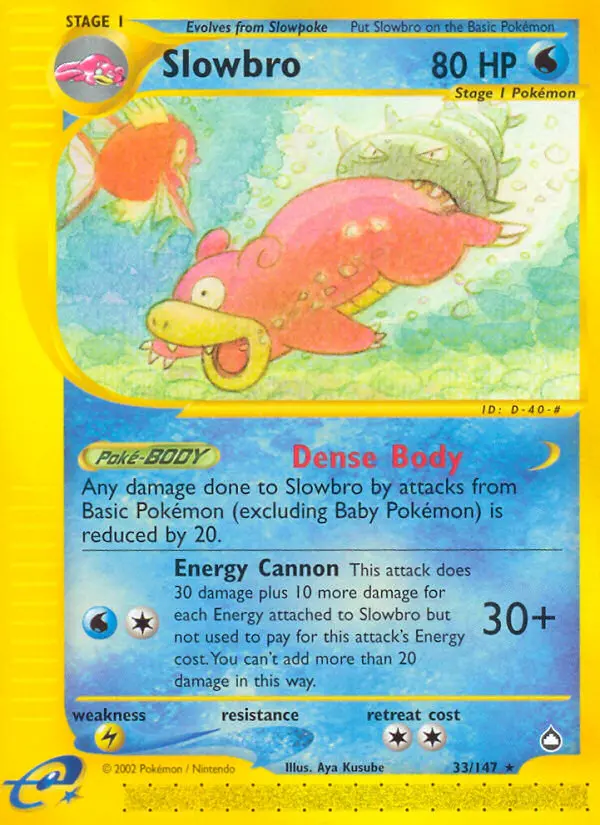 Slowbro Rare rarity Aquapolis Pokémon card price — $212.50