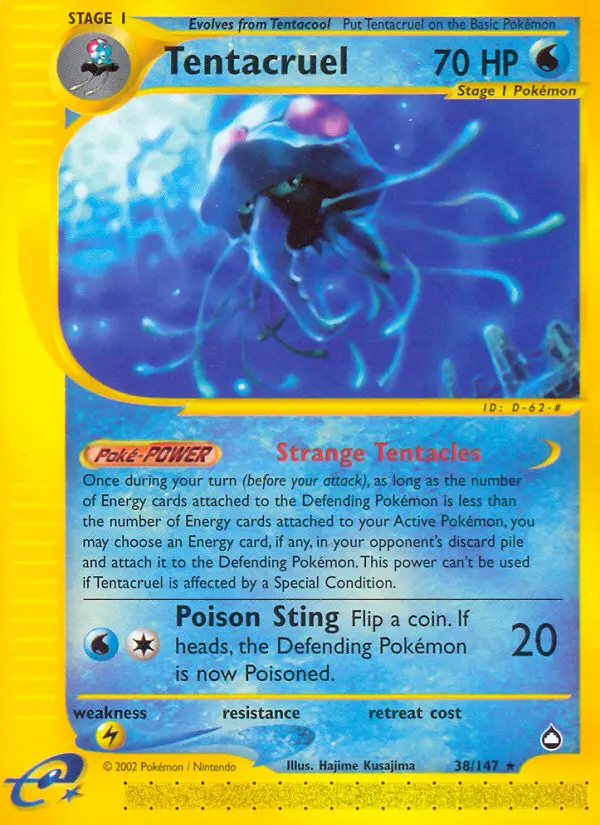 Tentacruel Rare rarity Aquapolis Pokémon card price — $26.94