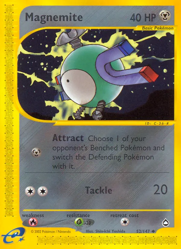 Magnemite Uncommon rarity Aquapolis Pokémon card price — $45.00