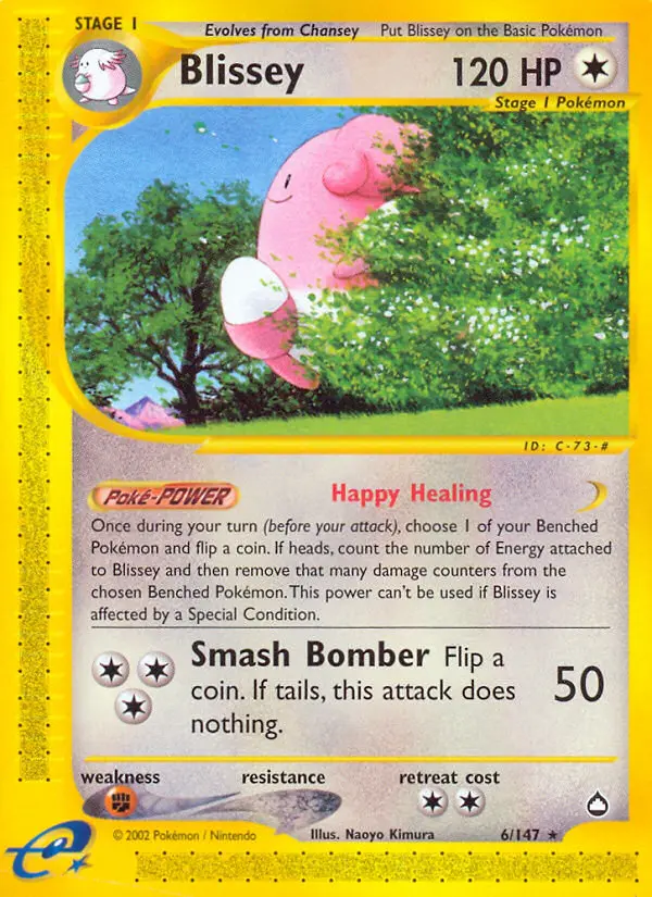 Blissey Rare rarity Aquapolis Pokémon card price — $43.02