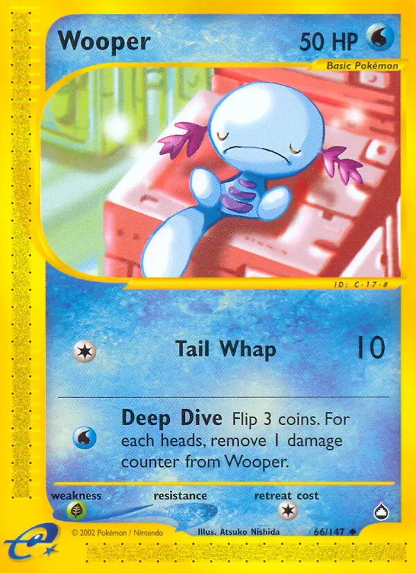 Wooper Uncommon rarity Aquapolis Pokémon card price — $250.00