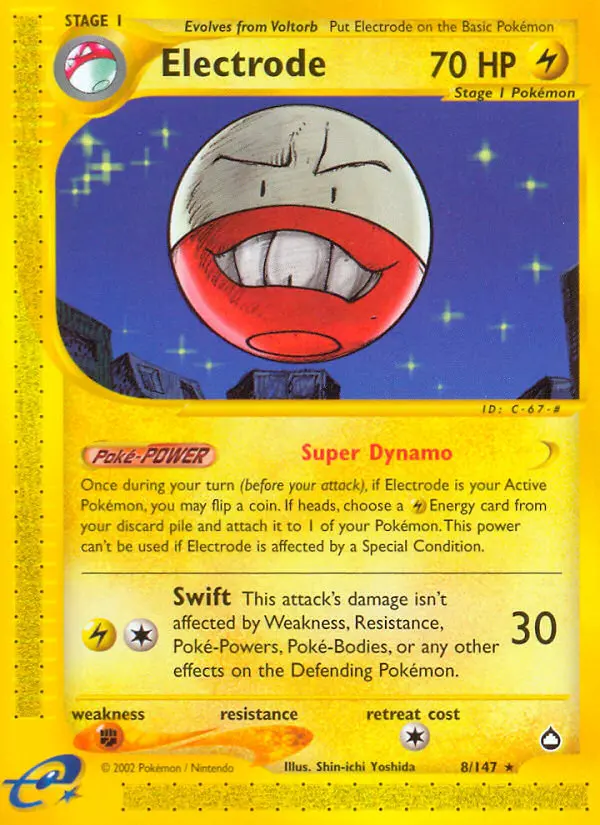 Electrode Rare rarity Aquapolis Pokémon card price — $49.99