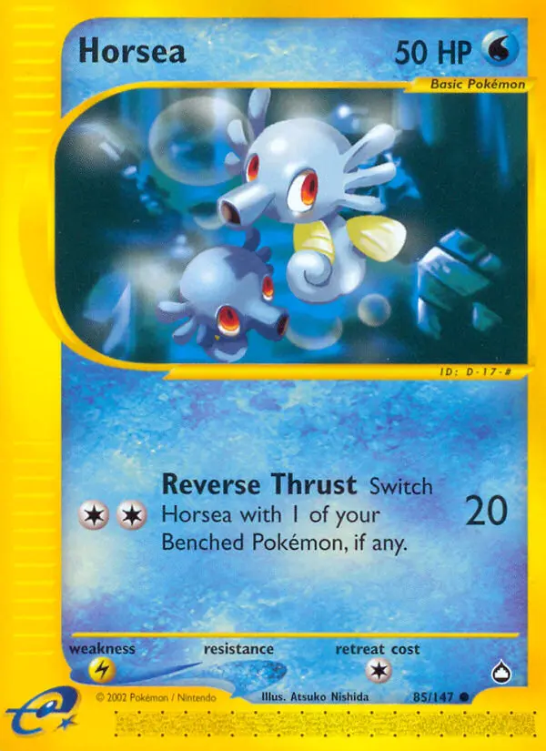 Horsea Common rarity Aquapolis Pokémon card price — $37.66