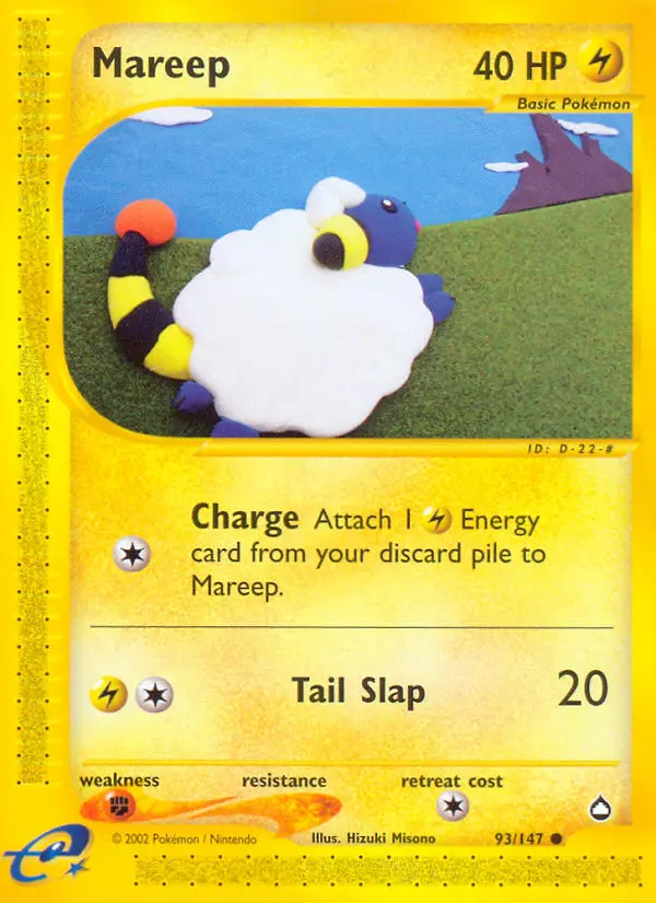 Mareep Common rarity Aquapolis Pokémon card price — $38.68