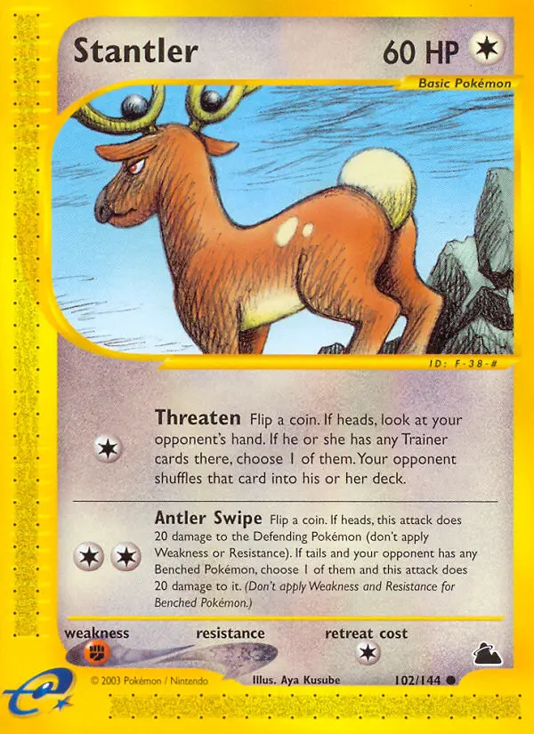 Stantler Common rarity Skyridge Pokémon card price — $44.99