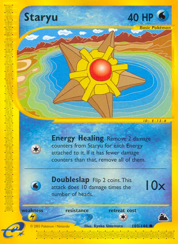 Staryu Common rarity Skyridge Pokémon card price — $39.95