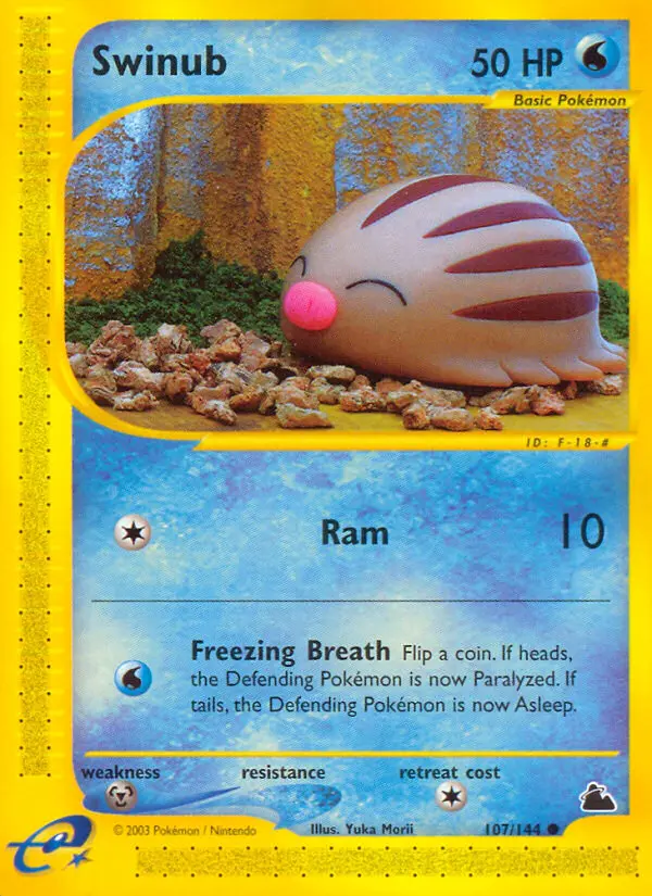 Swinub Common rarity Skyridge Pokémon card price — $189.99