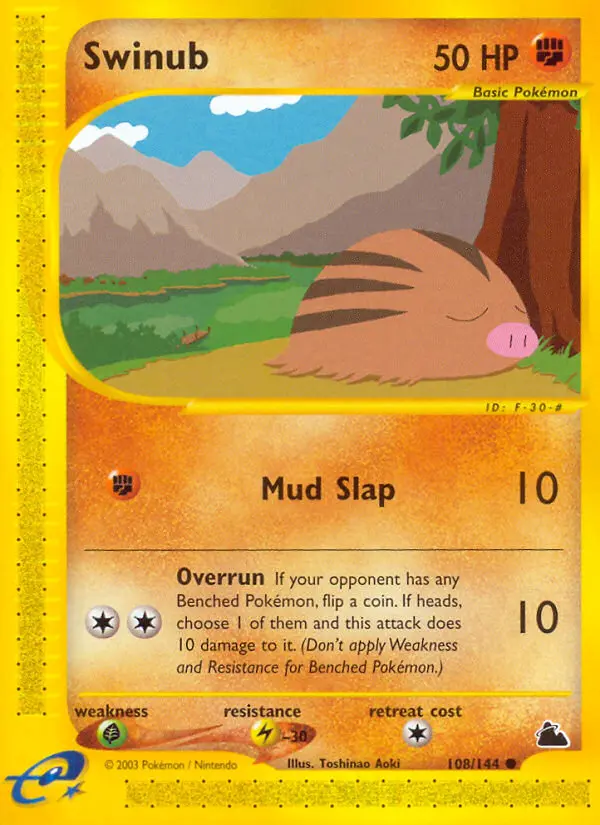 Swinub Common rarity Skyridge Pokémon card price — $60.00