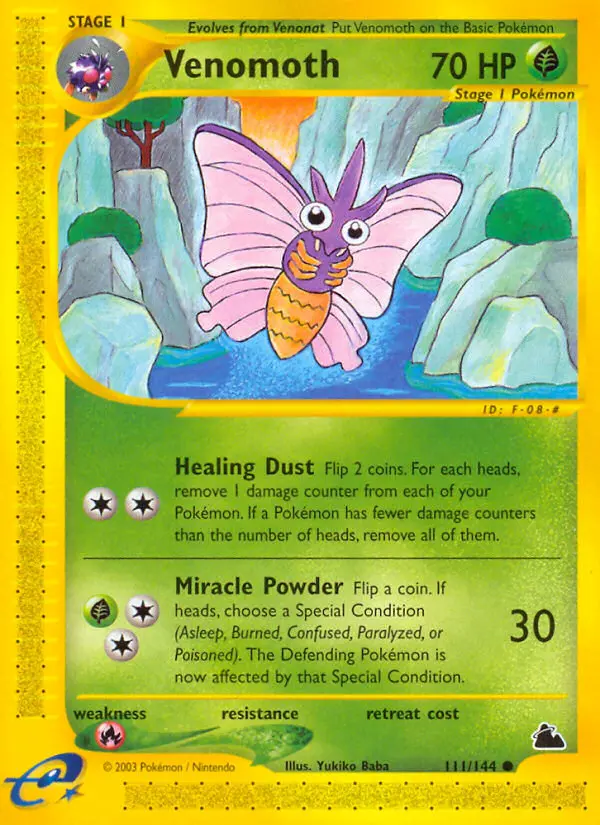 Venomoth Common rarity Skyridge Pokémon card price — $77.98