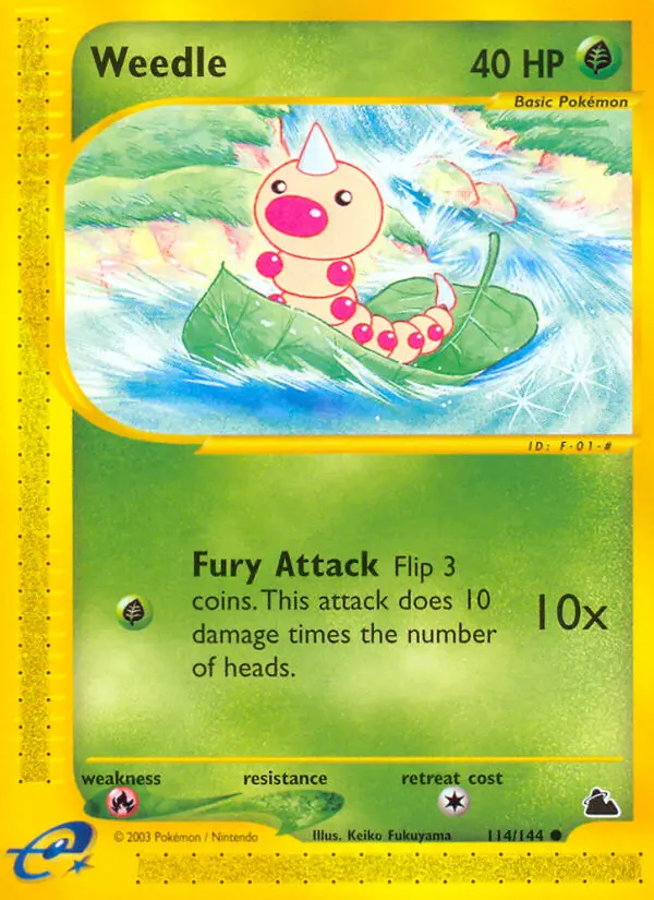 Weedle Common rarity Skyridge Pokémon card price — $77.48