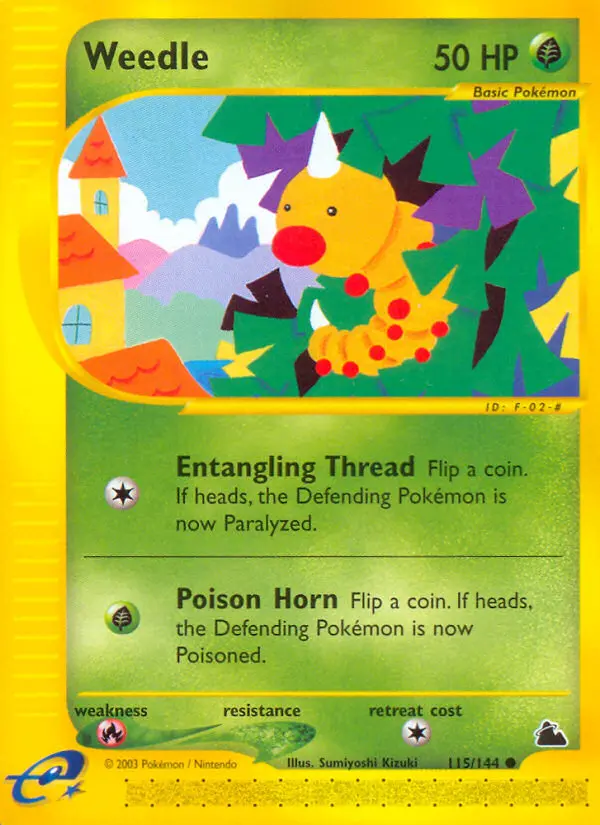 Weedle Common rarity Skyridge Pokémon card price — $47.59