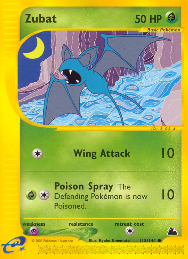 Zubat Common rarity Skyridge Pokémon card price — $104.99