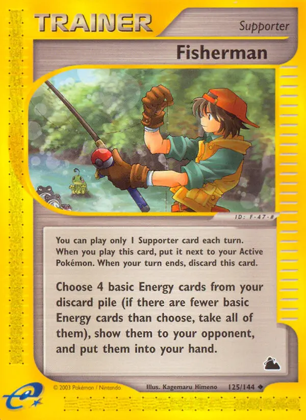 Fisherman Uncommon rarity Skyridge Pokémon card price — $59.65