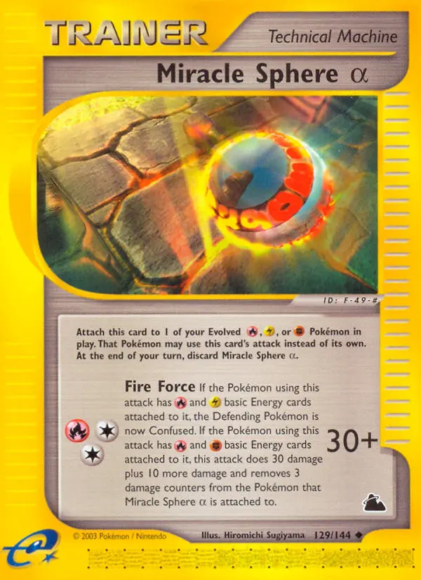 Miracle Sphere Alpha Uncommon rarity Skyridge Pokémon card price — $79.87