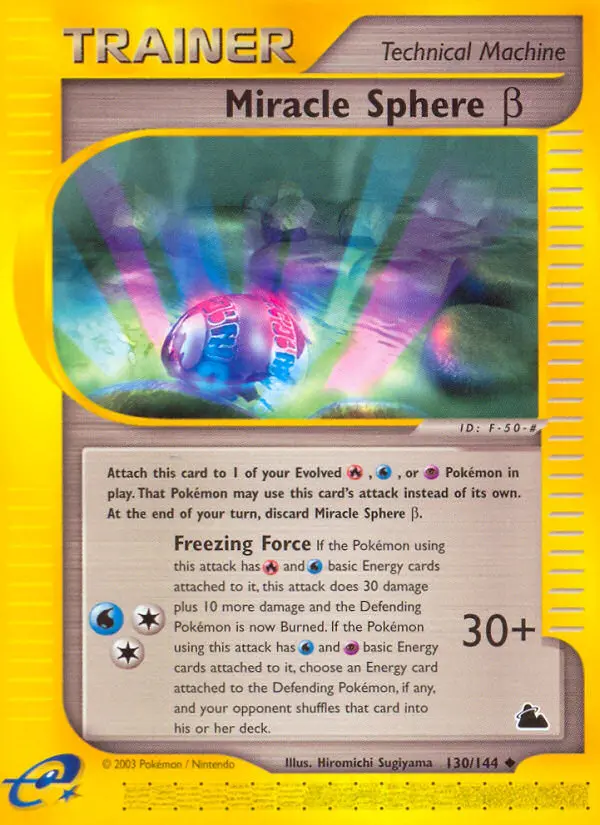 Miracle Sphere Beta Uncommon rarity Skyridge Pokémon card price — $33.00